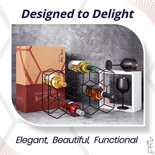 Gusto Nostro Countertop Wine Rack - 14 Bottle Freestanding Modern