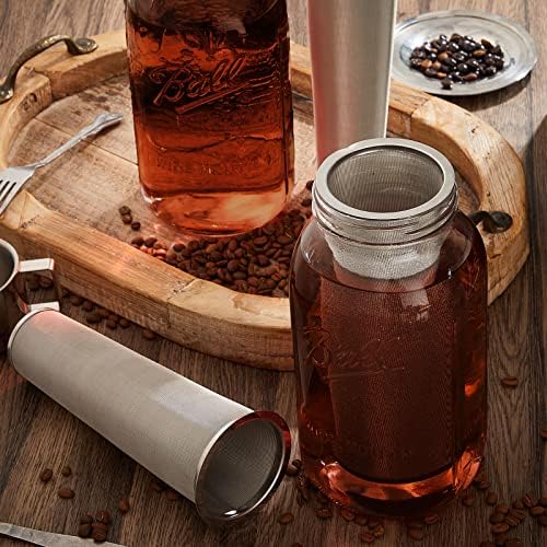 2 Pcs Cold Brew Coffee Filter Stainless Steel Filter Coffee Tea