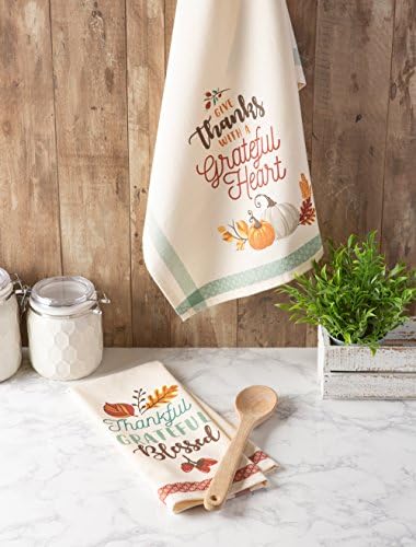 DII Fall Kitchen Towels for Kitchen Decorative Cotton Dish Towel Set