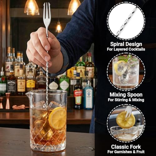 3 Pack Bar Tools, Includes 9.72" Muddler for Cocktails, 11.8" Bar