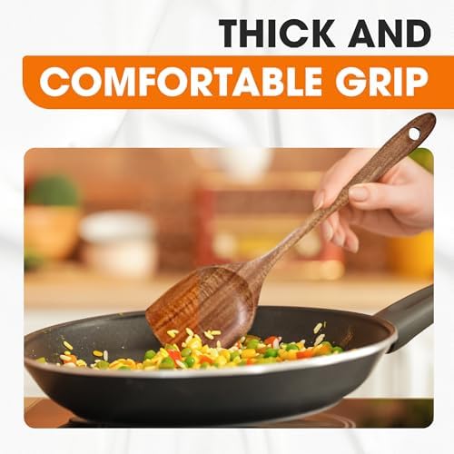 Cheer Collection 4-Piece Teak Wooden Utensil Set