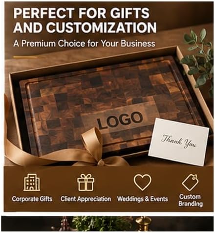 6-Pack Walnut End Grain Cutting Boards, 16.5-Inch