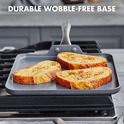GreenPan Lima Hard Anodized 11” Square Griddle Pan, Ceramic Nonstick