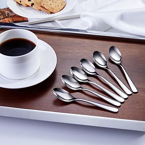 KEAWELL Premium Louise 6-Piece 4.4-Inch 18/10 Coffee Spoons