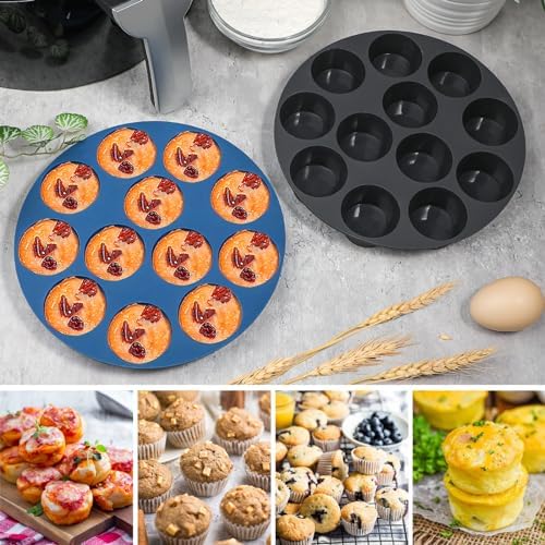 Webake Silicone Air Fryer Muffin Pan for Baking Egg Bites Silicone