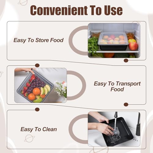 2 Sets 10x10 Inch Square Baking Pan with Lid – Carbon Steel Nonstick