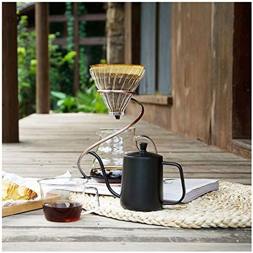 Reusable Metal Pour Over Coffee Dripper Stand Circinate Shaped,Bronze