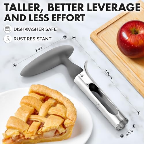 Zulay Kitchen Stainless Steel Apple Corer Tool - Charcoal