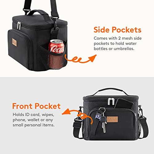 Lifewit Reusable Insulated Lunch Bag, Portable Cooler Freezable Soft
