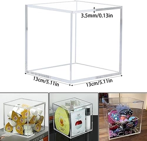 5 x 5 inch Clear Acrylic Coffee Pod Holder with Lid