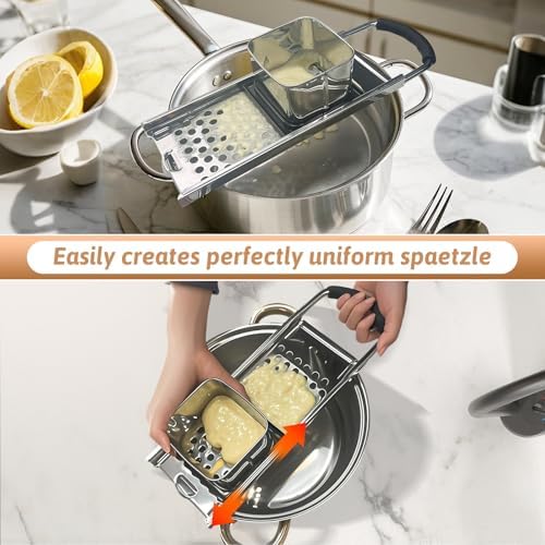 Grade Stainless Steel Spaetzle Maker with Anti-slip Rubber Handle