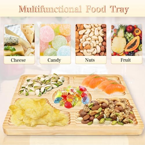 3-Piece Bamboo Cutting Boards and 1-Piece Rectangular Divided Wood