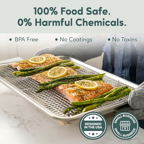 Aluminum Baking Sheet with Cooling Rack Set, 13''x18''