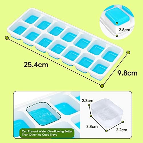 Ice Cube Trays 4 Pack, Airabc Silicone with Removable Lid