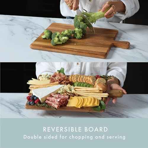 Charcuterie Board Set - Acacia Cheese Board for Serving with Accessories - House Warming Gifts for New Home, Bridal Shower & Wedding Gift, Birthday Gifts for Women