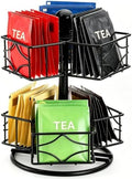 Frcctre Tea Bag Organizer, 360 Degree Tea Bag Spining Carousel