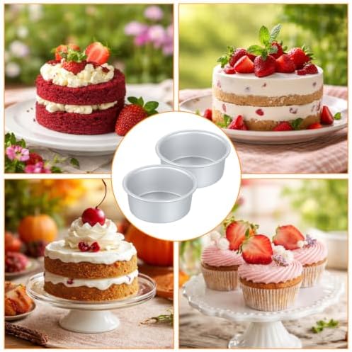 18Pcs 4 Inch Round Cake Pan, Nonstick Aluminum Baking Pans with