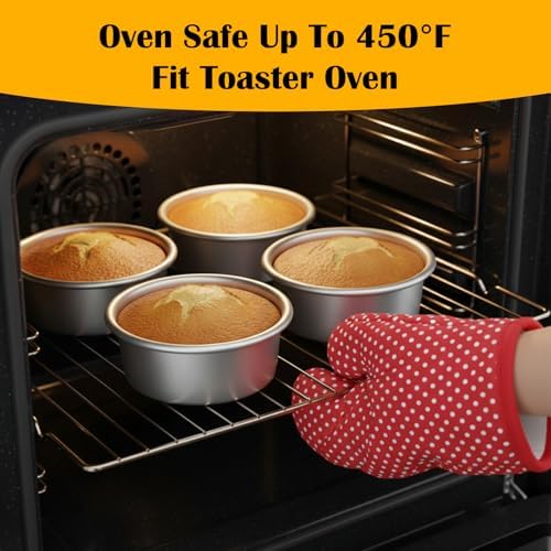 14 Pcs 4.5 Inch Round Cake Pans Set Nonstick Aluminum Baking Pans with