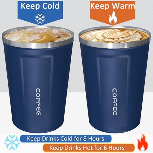 4 Pack Travel Coffee Mug 17oz Insulated Coffee Cup with Lid, Reusable