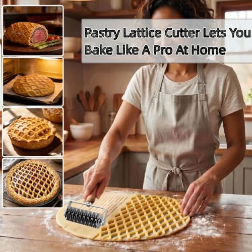 Dough lattice cutter pastry Tool - Stainless Steel Pastry Lattice