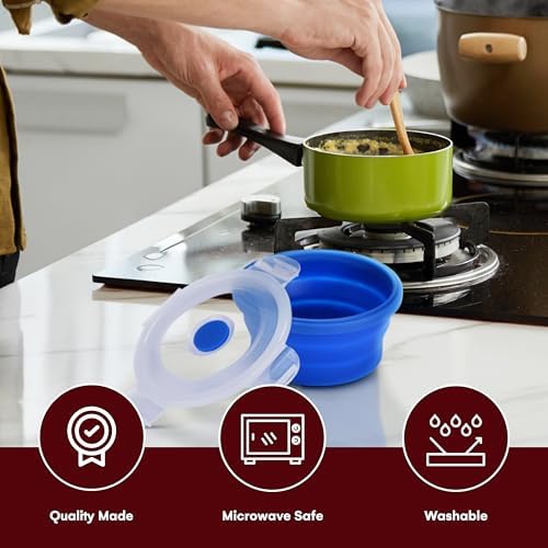 Collapsible Food Storage Containers with Lids - 13.5oz/0.4L Silicone