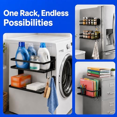 Magnetic Foldable 2-Tier Shelf for Washer and Dryer