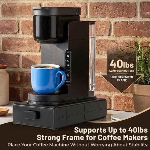 EVERIE Coffee Pod Organizer Drawer for Keurig K-Cup Pods, Holds 18 Pods - Compact, Easy-Access Design with Smooth Glide, Ideal for Small Spaces and Coffee Machines