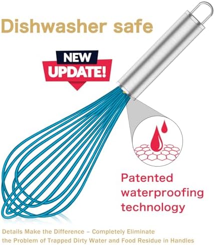 OYV Silicone Whisk,Heat Resistant 480°F Whisks For Cooking Non