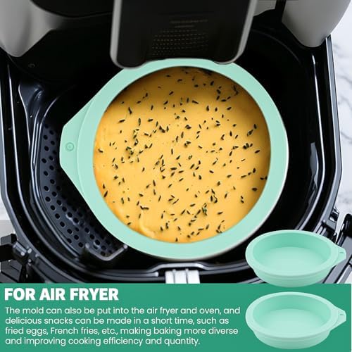 4Pcs Silicone Air Fryer Egg Mold,Reusable Nonstick Silicone Egg Bite