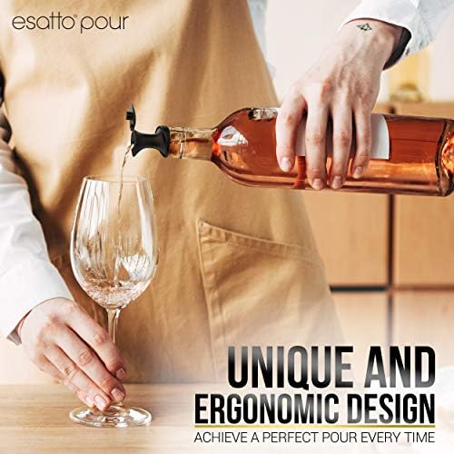 Esatto Pour and Seal, Plastic Bottle Pourers with Built in Lid – Easy