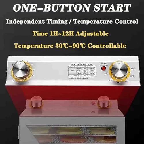 Commercial Food Dehydrator, 8-Layer, 30-90℃ Control