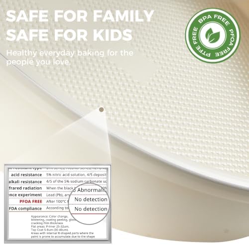 Aluminized Steel Round Cake Pans Set of 2, with Ceramic Nontoxic