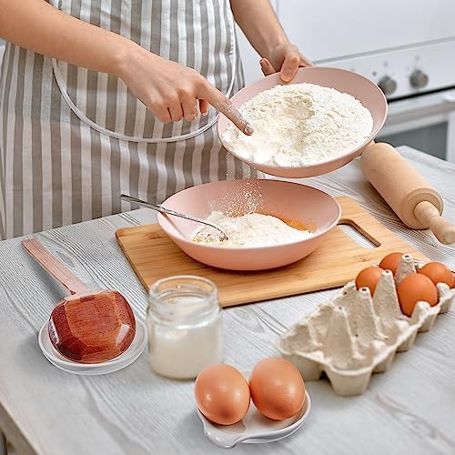 Bokon 8 Pack Ceramic Spoon Rest with Holder, 3.58 Inch Utensil Rest