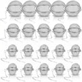 20 Pack Stainless Steel Mesh Tea Ball, Assorted Sizes