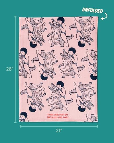 Blue Q Funny Dish Towel - Screen-Printed Cotton Kitchen Towels