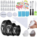 168pcs Cake Pan Set, 6 8 10 Inch Non-Stick Springform Pans Set