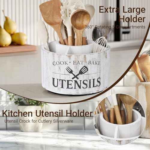 10.2 Inch Extra Large 360° Rotating Utensil Holder