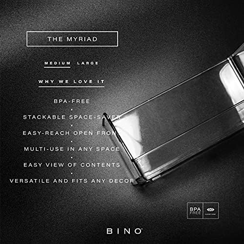 BINO | Stackable Plastic Storage Bins, Medium | THE MYRIAD COLLECTION