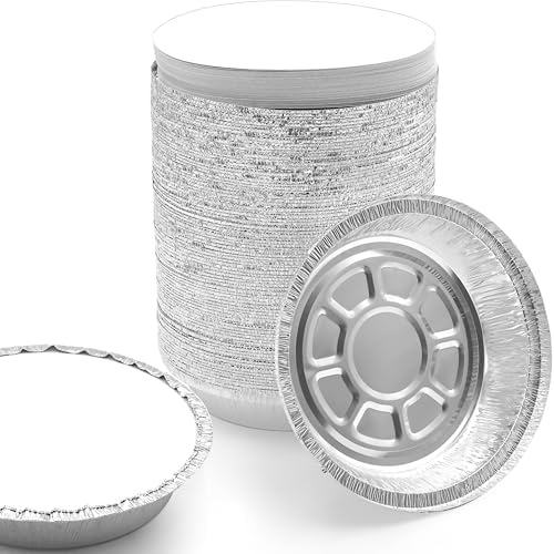 (55 Pack) 7" Round Foil Pans with Lids - Small Aluminum Pans - Freezer