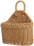 Plastic Woven Kitchen Rustic Wicker Small Wall Hanging Basket