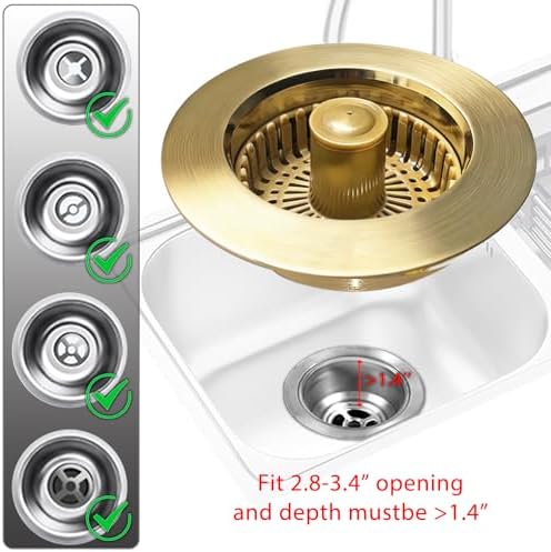 BAOLSLS 3-in-1 Kitchen Sink Drain Strainer