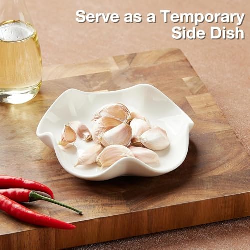 Qipecedm Ceramic Spoon Rest, 5.3in Black & White Pattern, Heat