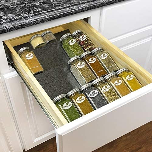 LYNK PROFESSIONAL® Spice Drawer Organizer - Heavy Gauge Steel 4 Tier