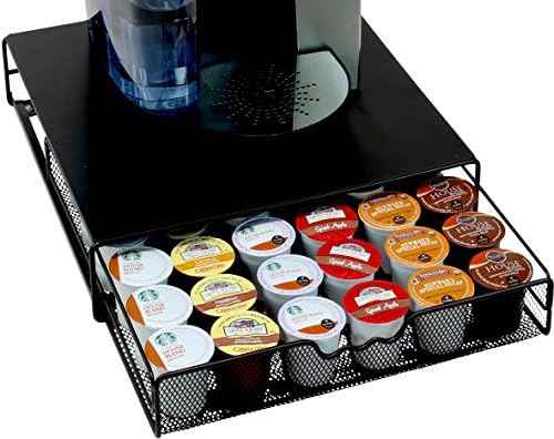 Deco Brothers K-Cup Holder Drawer for 36 Coffee Pods Storage, Black