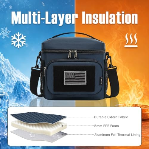 FlowFly Lunch Bag, Insulated Cooler, Thermal Lunch Box Tote with
