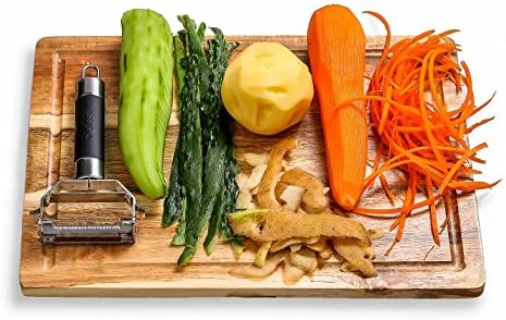 Deiss PRO Dual Julienne Peeler & Vegetable Peeler - Non-slip Handle