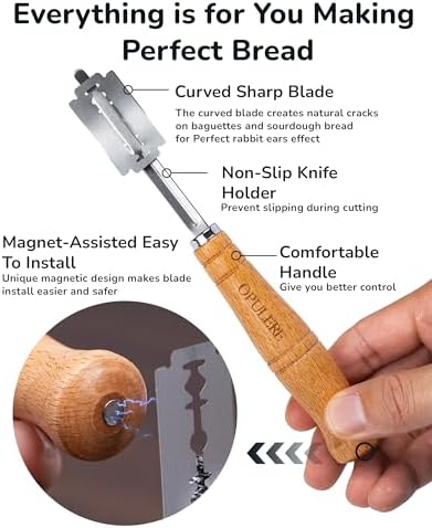 Bread Lame Dough Scoring Tool with Storage box, Pre Installed Blade