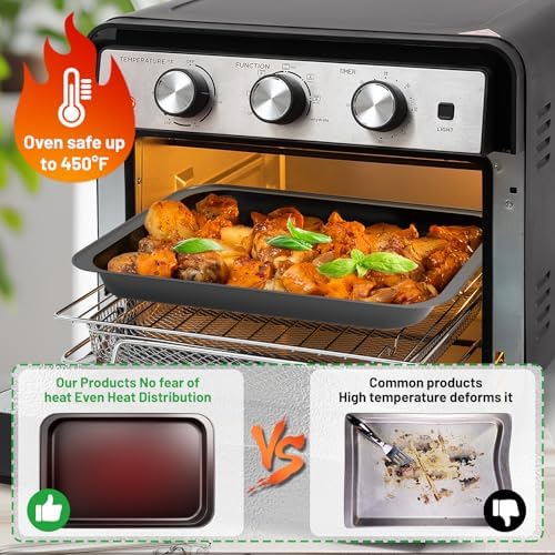 5-Piece Baking Pans Set, Nonstick Bakeware Sets, Black