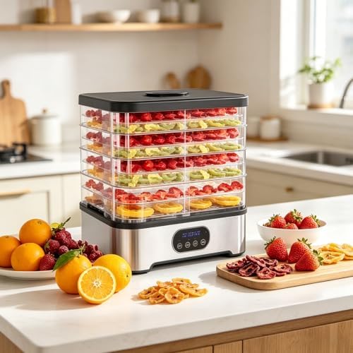 Food Dehydrator Machine, 5 Trays with 72H Timer