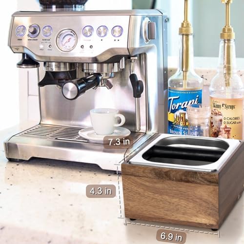 Espresso Knock Box Coffee Puck Dump Bin Grounds Accessories Tamping